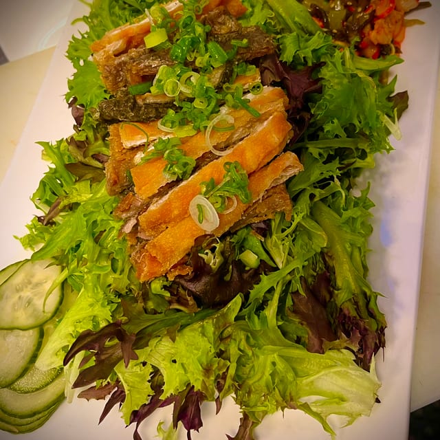 Salmon Skin Salad.
